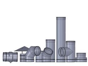 Systèmes De Cheminée En Métal À Charnière Simple